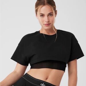 Alo Yoga Made You Look Cropped Tee